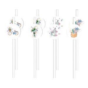 CAM ET LEON - Accessoires Décoration d’Anniversaire Enfant - Thème Champêtre - Paille x8