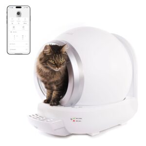 MARTIN, Litière Auto-Nettoyante pour Chat, Capacité 65L, Contrôlable Via Application Mobile, Nettoyage Intelligent, sans-Odeurs, Silencieuse