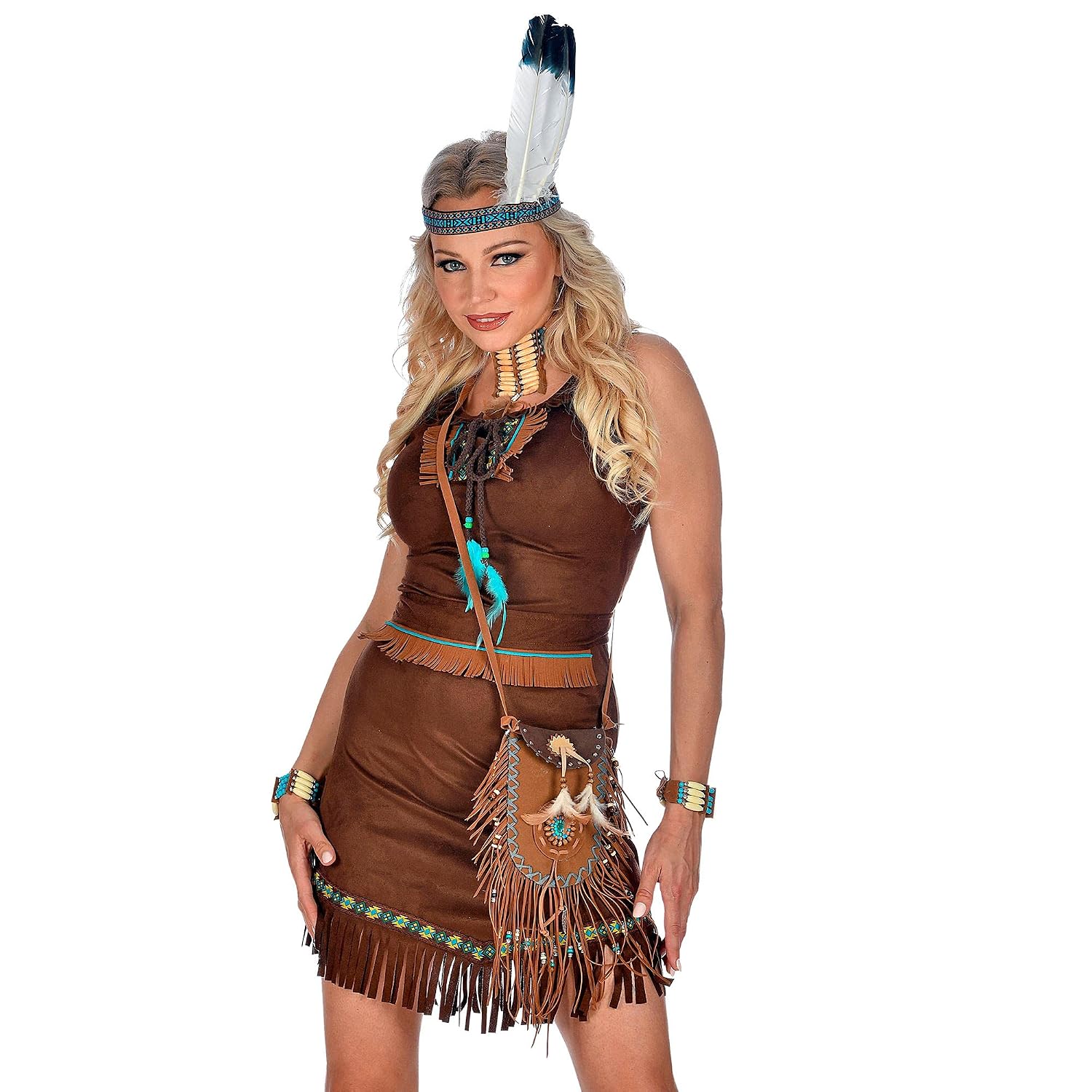 WIDMANN — Sac à bandoulière style cuir indien brun – Image 3