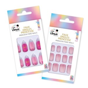 P'TIT CLOWN - 24517 - Faux ongles - 2 modèles aléatoires - princesse
