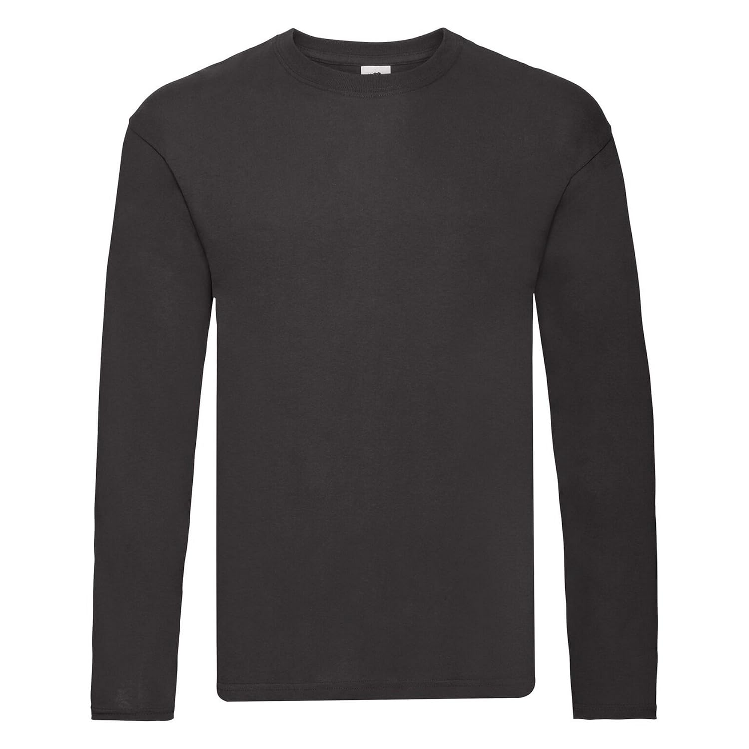 Fruit of the Loom Valueweight Long Sleeve Top de Sport, Noir, L Homme