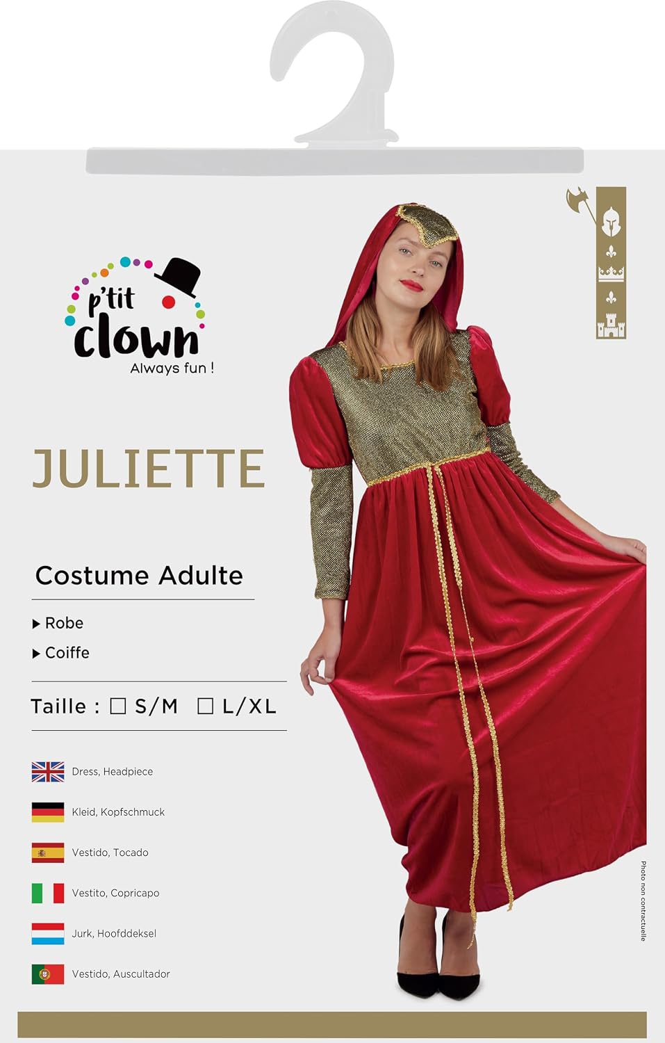 P'TIT CLOWN — Déguisement Adulte Juliette Princesse L/XL – Image 4