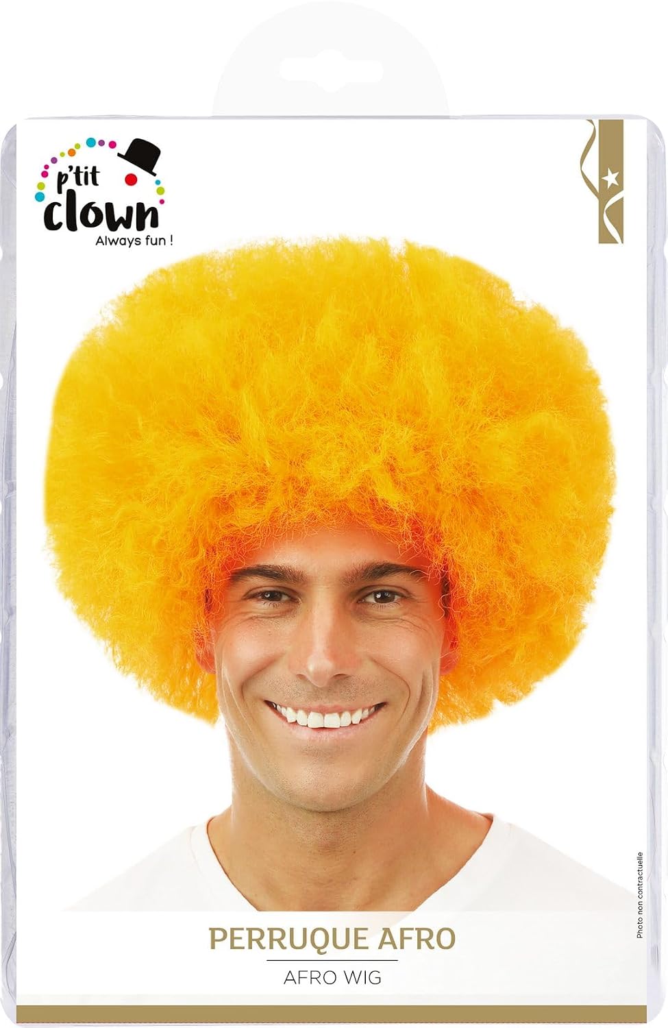 P'TIT CLOWN Willy — Perruque Afro Orange – Image 4