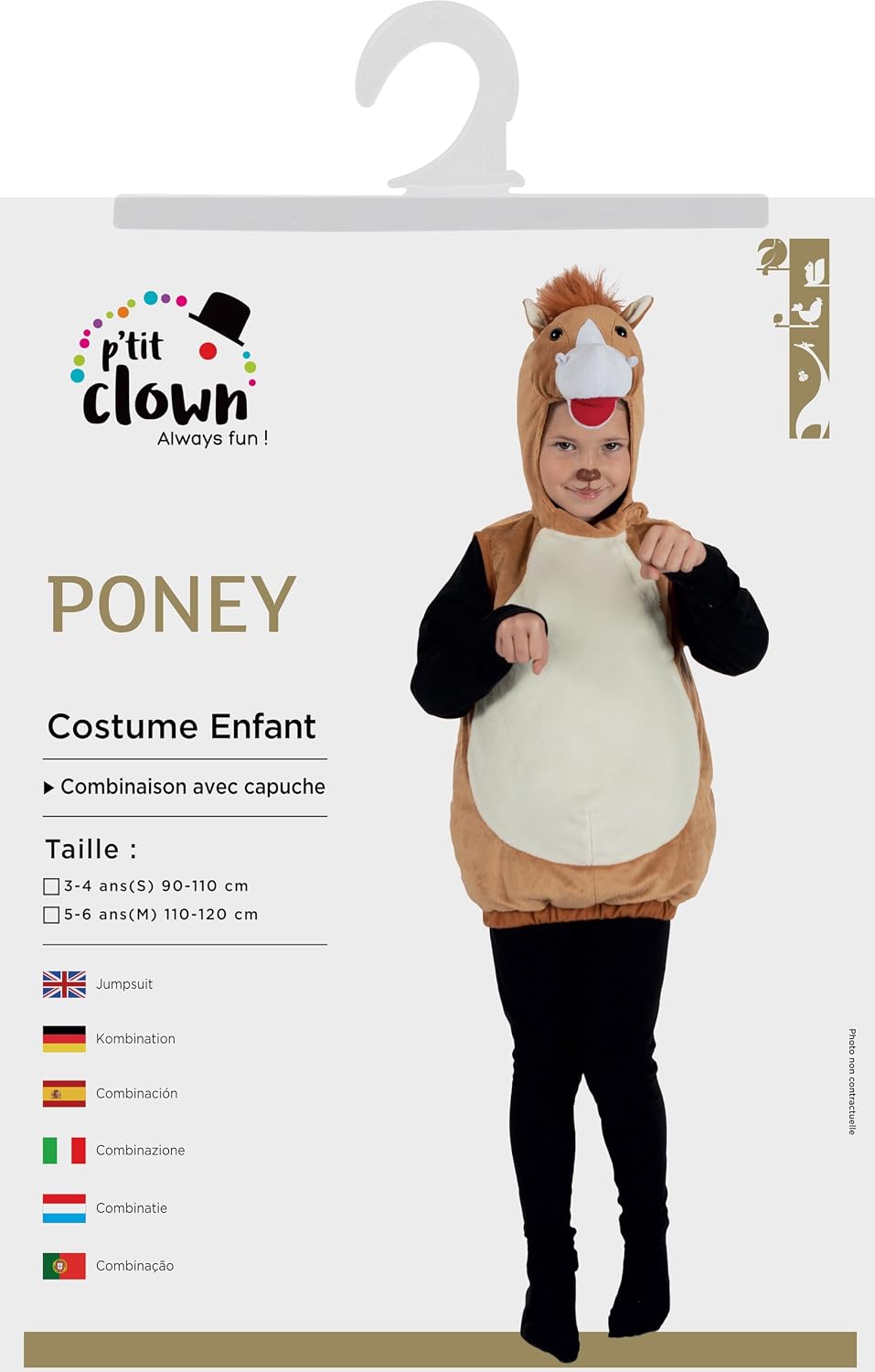 P'TIT CLOWN — Déguisement animal enfant Poney 3-4 ans – Image 3