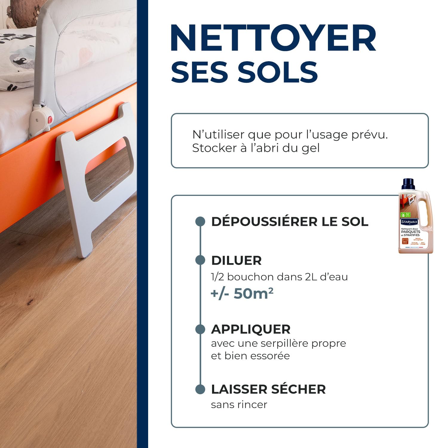 STARWAX — Nettoyant doux parquets et sols stratifiés 1L – Image 3