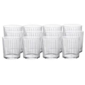 Bormioli Rocco Exclusiva ni Glasses Lot de 355 verres à cocktail côtelés fabriqués en Italie avec verre en cristal étoile et traitement XLT – Passe au lave-vaisselle