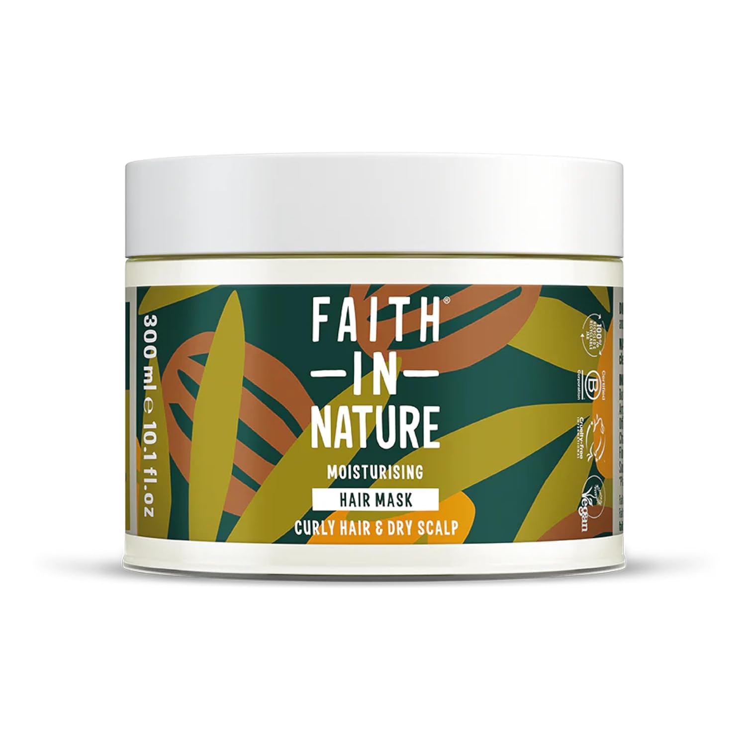 Faith In Nature Masque capillaire naturel au karité et à l'argan, nourrissant, végétalien et sans cruauté envers les animaux, sans SLS ni parabènes, pour cheveux secs à très secs, 300 ml