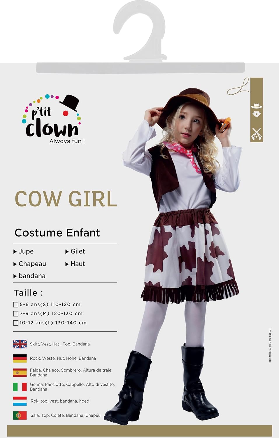 P'TIT CLOWN — Déguisement Cowboy Enfant 10-12 ans – Image 4