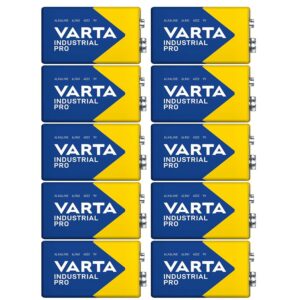 Varta Industrial 4022 Lot de 10 Piles alcalines MN1604 6LR61 9 V