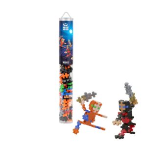 PLUS PLUS - 100 Briques de Construction avec Tube de Rangement - Tube Ninjas - 100 Pièces - Jeu de Construction Enfant Dès 5 Ans - Jouet Éducatif et Ludique pour Fille et Garçon - PP4307