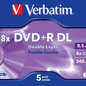 Verbatim DVD+R DL x 5 8.5 Go