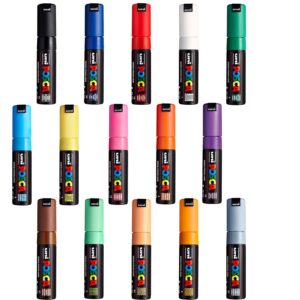 Uni Posca PC-7M Lot de 15 marqueurs à peinture à pointe large