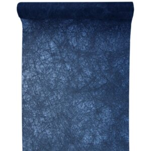 Chemin de Table en Fibre de Soie - 5 m de Long / 30 cm de Large - Bleu Roi, Bleu foncé