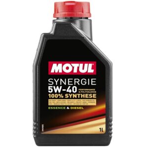 MOTUL | Huile Moteur SYNERGIE 5W40-112377 - 1 Litre - Essence et Diesel. Norme BMW Long-Life 01, GM-Opel LL B-025 (Diesel), FIAT 9.55535-H2 / M2 / N2, MB 229.5, Porsche A40, PSA B71