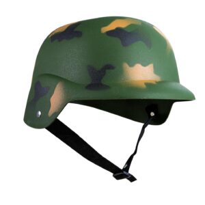 P'TIT CLOWN - 14825 - Casque de Militaire, Soldat - Soldier's Helmet - Accessoire de Déguisement - Parfait pour Carnaval, Fêtes à Thèmes, Manga, Cosplay, Soirées Costumées - Adulte - Kaki