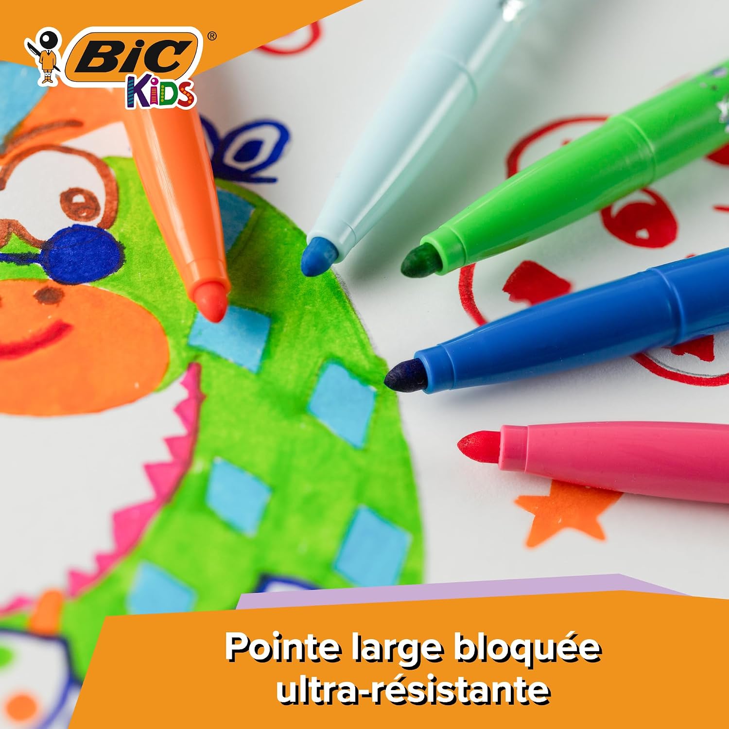 BIC Kids Visacolor XL — Feutres de coloriage pointe large x144 – Image 5