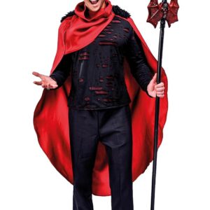 P'TIT CLOWN - Costume Diable - Diablesse Rouge - Déguisement Adulte Parfait pour Halloween, Fêtes Costumées et Évènements à Thème (Diable, L-XL)