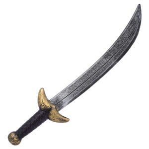 P'TIT Clown - 32564 - Sabre Courbé Oriental - Prince Orient, Calife, Emir - Accessoire de Déguisement - pour Carnaval, Fêtes à Thèmes, Halloween, Cosplay, Manga, Soirées Costumées - 45 cm - Plastique