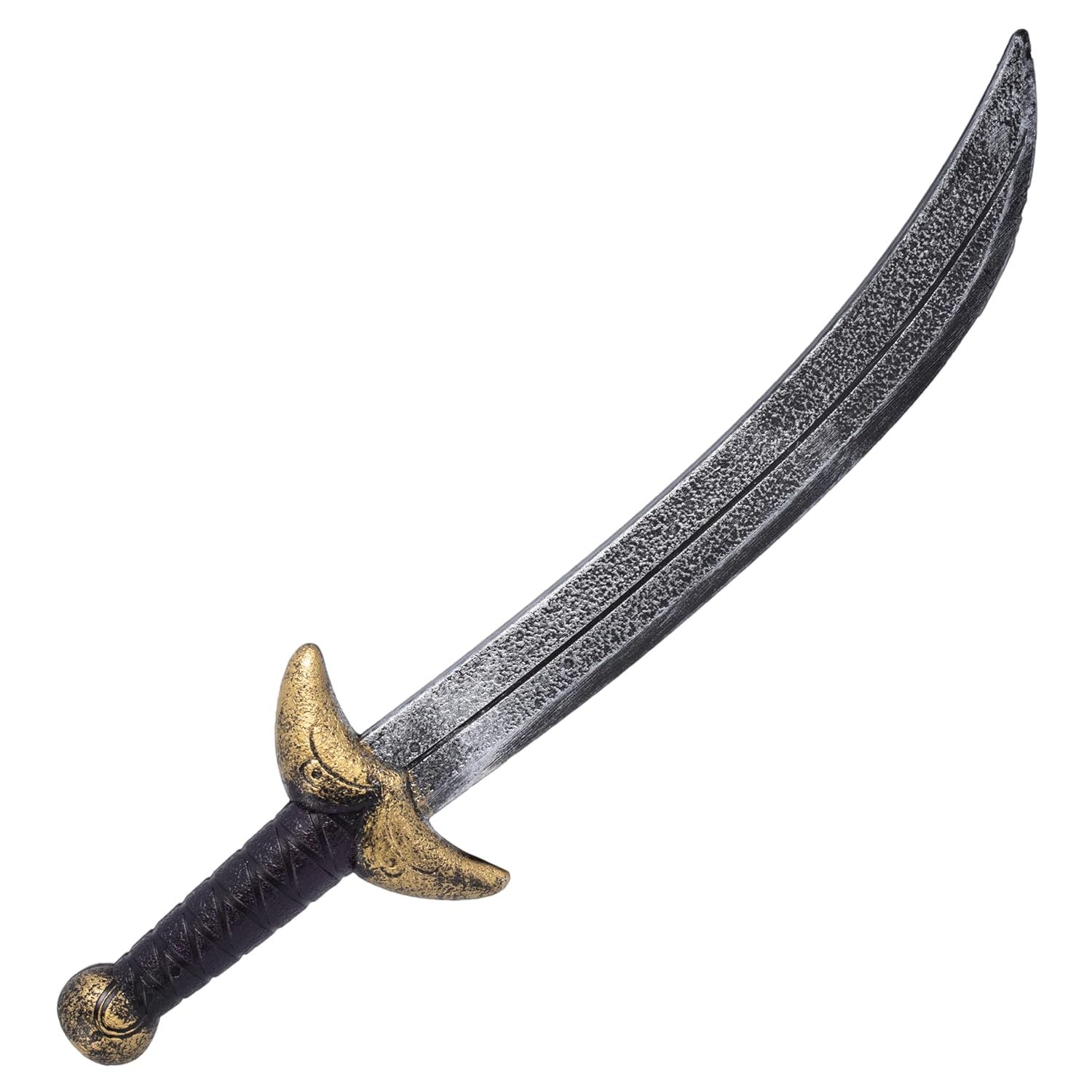 P'TIT Clown - 32564 - Sabre Courbé Oriental - Prince Orient, Calife, Emir - Accessoire de Déguisement - pour Carnaval, Fêtes à Thèmes, Halloween, Cosplay, Manga, Soirées Costumées - 45 cm - Plastique