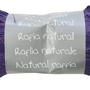 Clairefontaine - 196044C - Pelote Raphia Prune - Ensemble de plusieurs fils de Raphia Longueur 1m50 par fil- 50g - Loisirs Créatifs - Emballage Cadeau - DIY Multiples