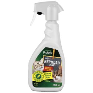 Répulsif Chats Intérieur et Extérieur, Spray Anti-Griffure et Marquage Urinaire, 500ml – Protection Efficace pour Mobilier et Jardins