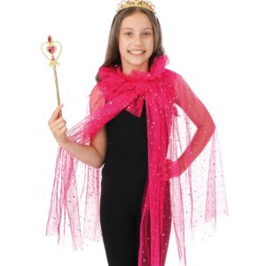 P'tit Clown - 24344 - Set princesse - rose - enfant - taille unique - Carnaval, Anniversaire, Spectacle, Fête Costumée