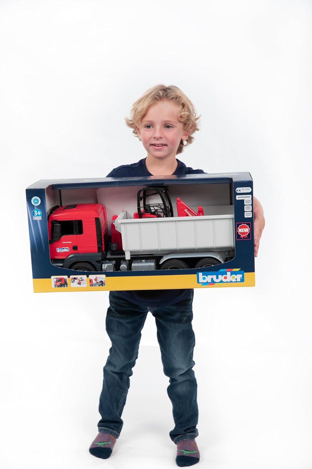 BRUDER 03767 — Camion MAN TGS avec conteneur et chargeuse – Image 5