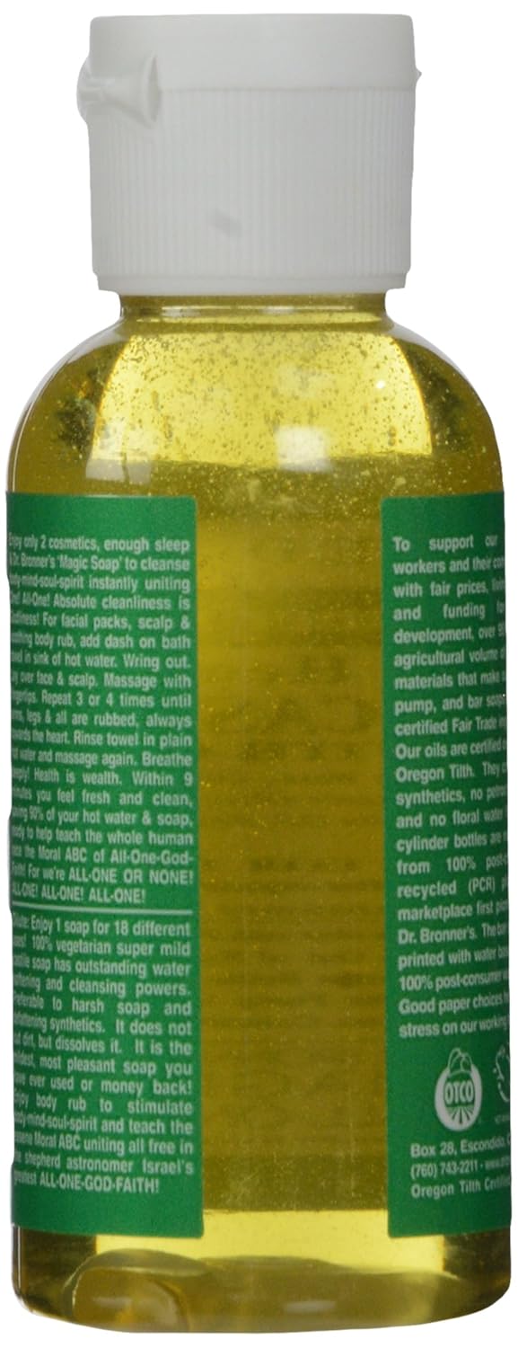 Bronner's Magic Soaps Castille Savon Liquide Bio-Almond 2 onces – Image 2