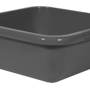 Curver Bassine Carrée 15L - Cuvette pour Ménage, Cuisine, Bains de Pieds, Pédicure - Bac de Lavage Pratique et Empilable - Pour Linge Vaisselle Légumes - 39 x 39 x 15 cm - Gris Anthracite