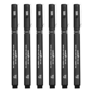 Uni Ball Lot de 12 feutres de dessin technique Encre noire 0.2mm