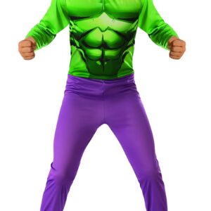 RUBIES -HULK - Marvel officiel - Déguisement Super Héros pour Enfant Entrée de Gamme - Taille 5-6 ans. Costume avec combinaison et masque PVC- Pour Anniversaire, Carnaval Halloween