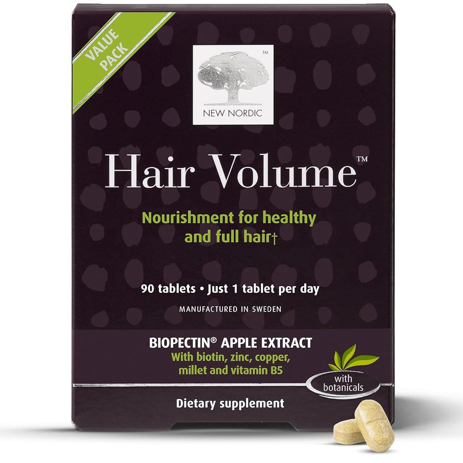 New Nordic Hair Volume Tablets, 90 Count by New Nordic