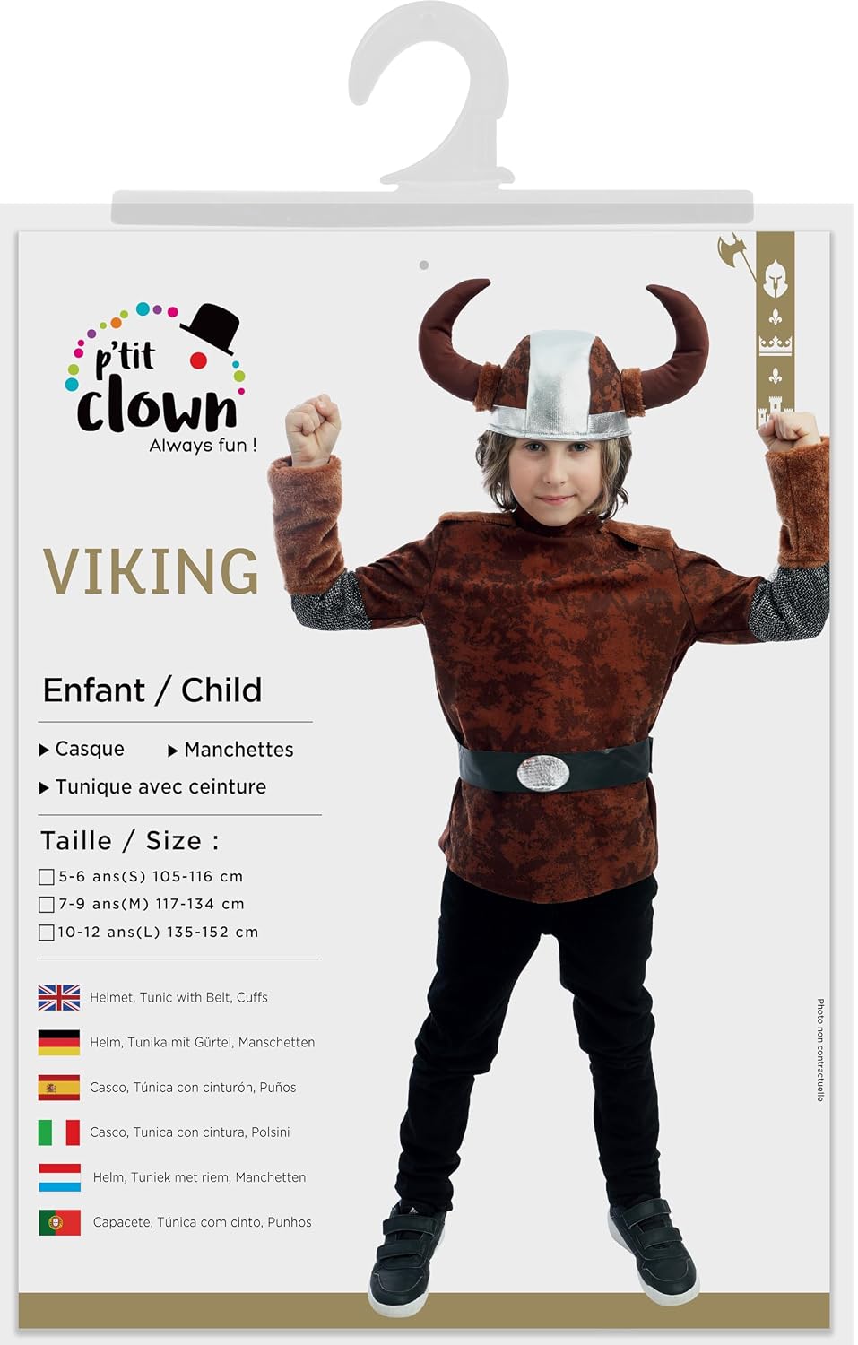 P'TIT CLOWN — Costume Viking garçon 7/9 ans – Image 5