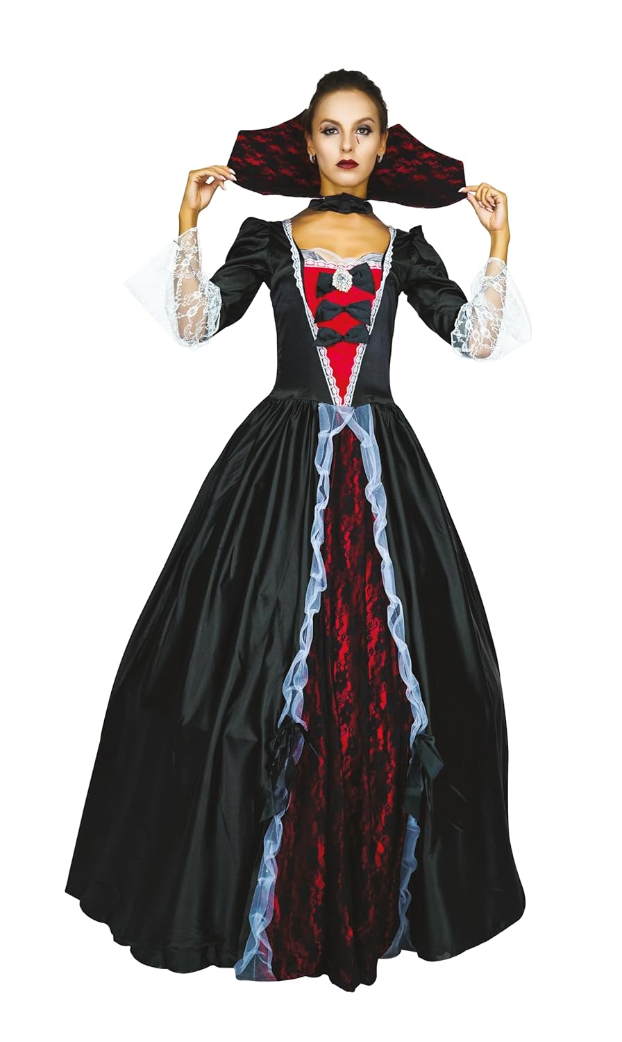 P'tit Clown - Déguisement Vampiresse - Adulte - Halloween Costume Femme - Parfait pour Fêtes Costumées