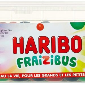 HARIBO - Fraizibus - Bonbons Aux Fruits Rouges - Sans Colorants Artificiels & Sans Gélatine - Boîte de 300 Bonbons