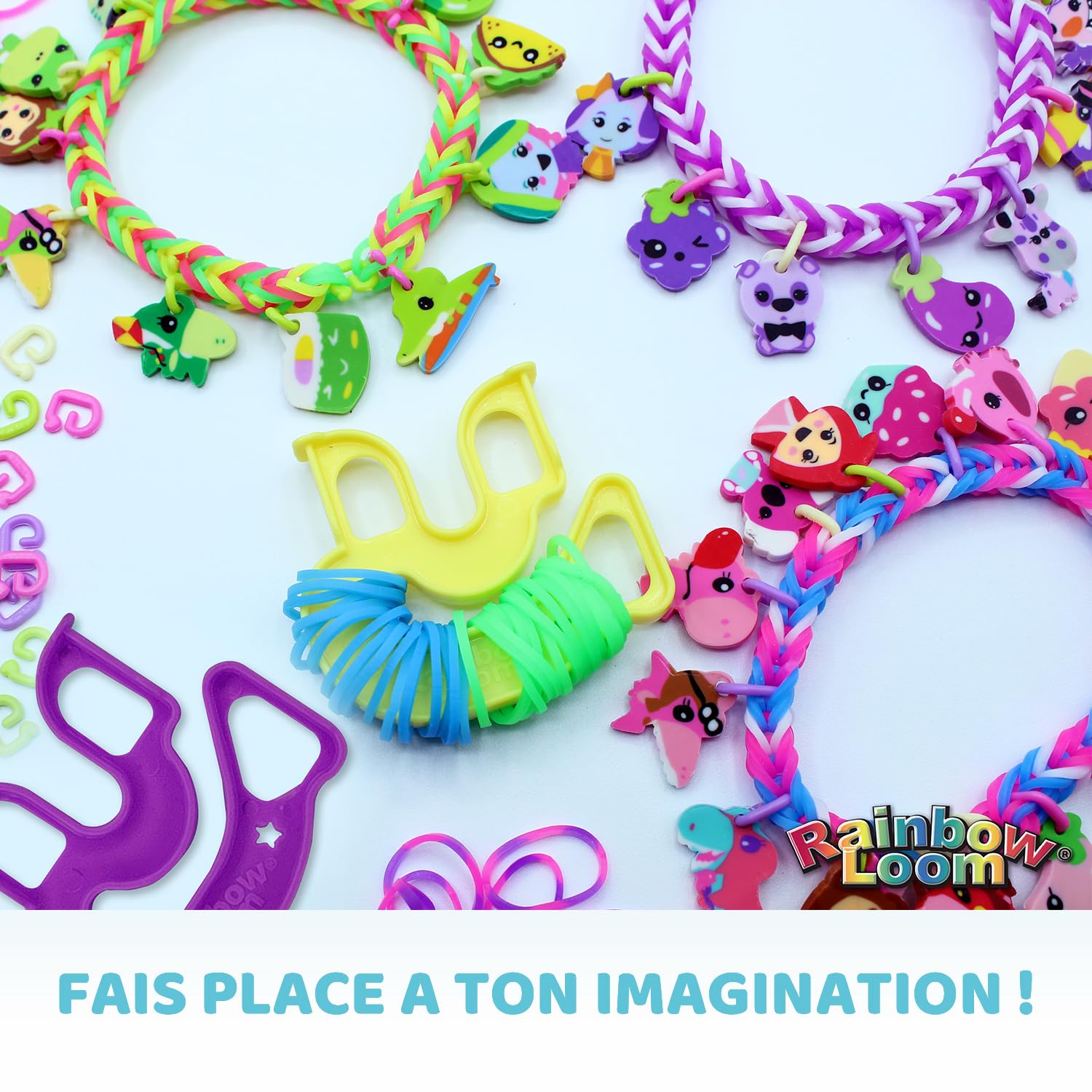 BANDAI Rainbow Loom Loomi Pals — Coffret Bracelets 2100 élastiques – Image 3