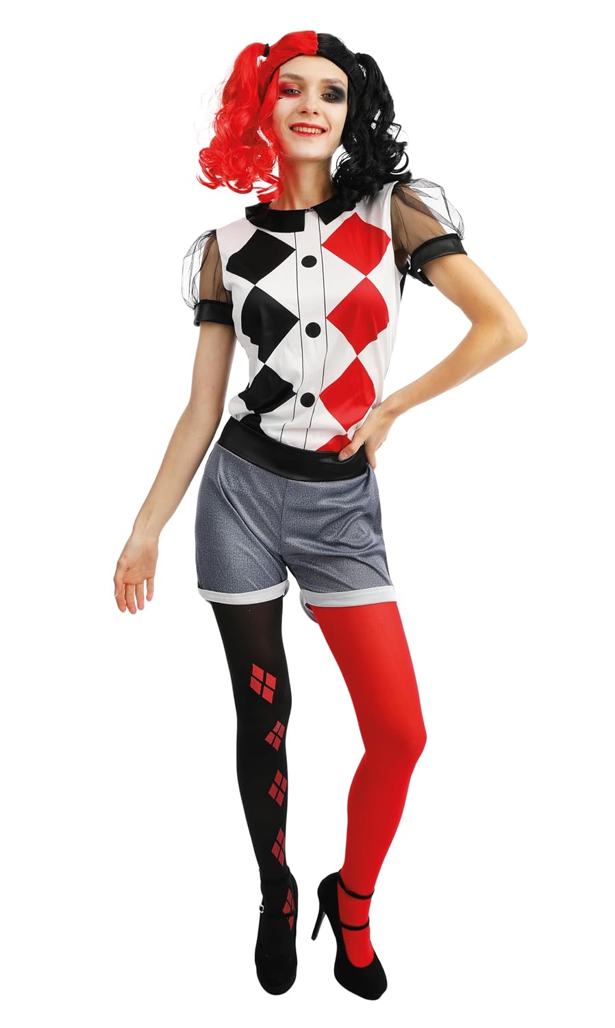 P'TIT CLOWN — Costume Arlequin femme L/XL – Image 4