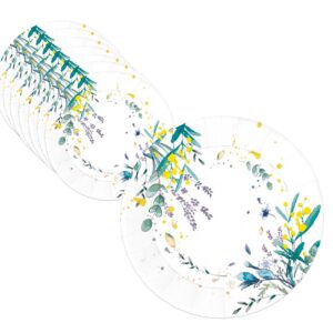 CAM ET LEON - Accessoires Décoration d’Anniversaire Enfant - Thème Champêtre - Assiettes, Gobelets, Serviettes, Confettis, Sachets, Cartes d’Invitation (Assiette x8)