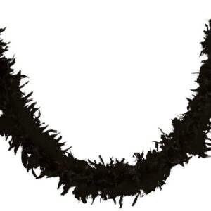 P'tit Clown - 21601 - Boa plumes - Noir - Longueur 160 cm - Unisexe - Accessoire parfait pour Déguisement, Charleston, Années 20, Flapper, Carnaval, Fête costumée