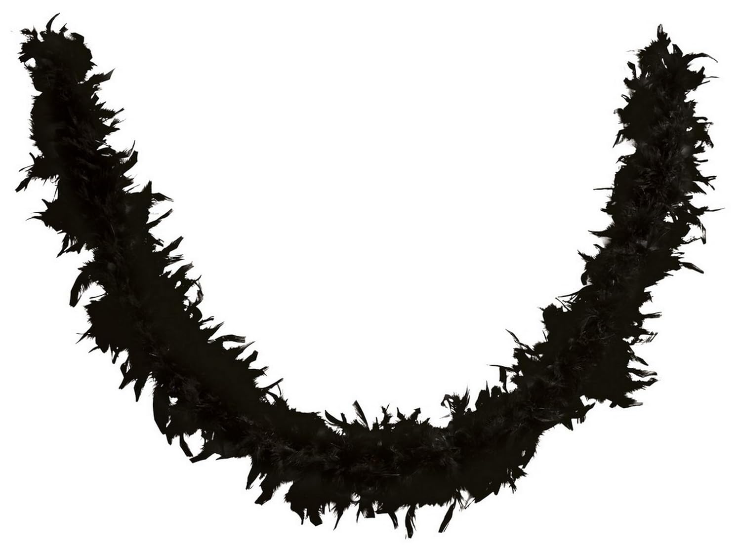 P'tit Clown - 21601 - Boa plumes - Noir - Longueur 160 cm - Unisexe - Accessoire parfait pour Déguisement, Charleston, Années 20, Flapper, Carnaval, Fête costumée