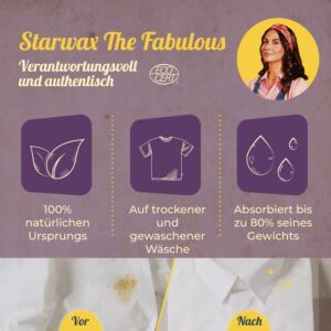 Alternative view of STARWAX THE FABULOUS - Terre de Sommières - Détache à Sec de Nombreux Supports (Tissus Délicats, Sols, et Bien plus) - Argile 100% d'Origine Naturelle - Fabriqué en France - 200 gr