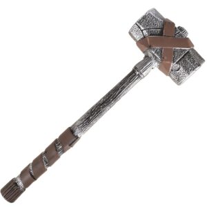 P'TIT Clown - 23288 - Marteau Factice - Accessoire Déguisement Thor, Viking - pour Compléter Costume Carnaval, Cosplay, Halloween - Fête Costumée - Plastique - 60 cm