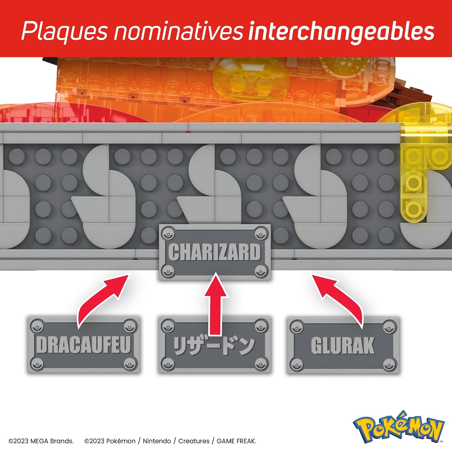 MEGA Pokémon — Figurine Dracaufeu articulée 1664 pièces – Image 4