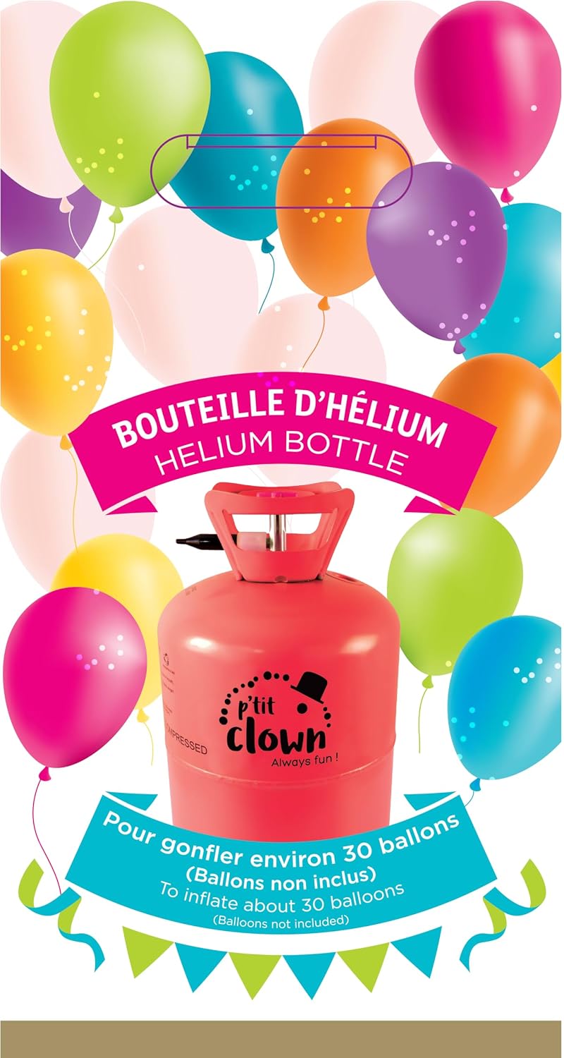 P'TIT CLOWN — Bouteille d’Hélium Jetable pour 30 Ballons – Image 3