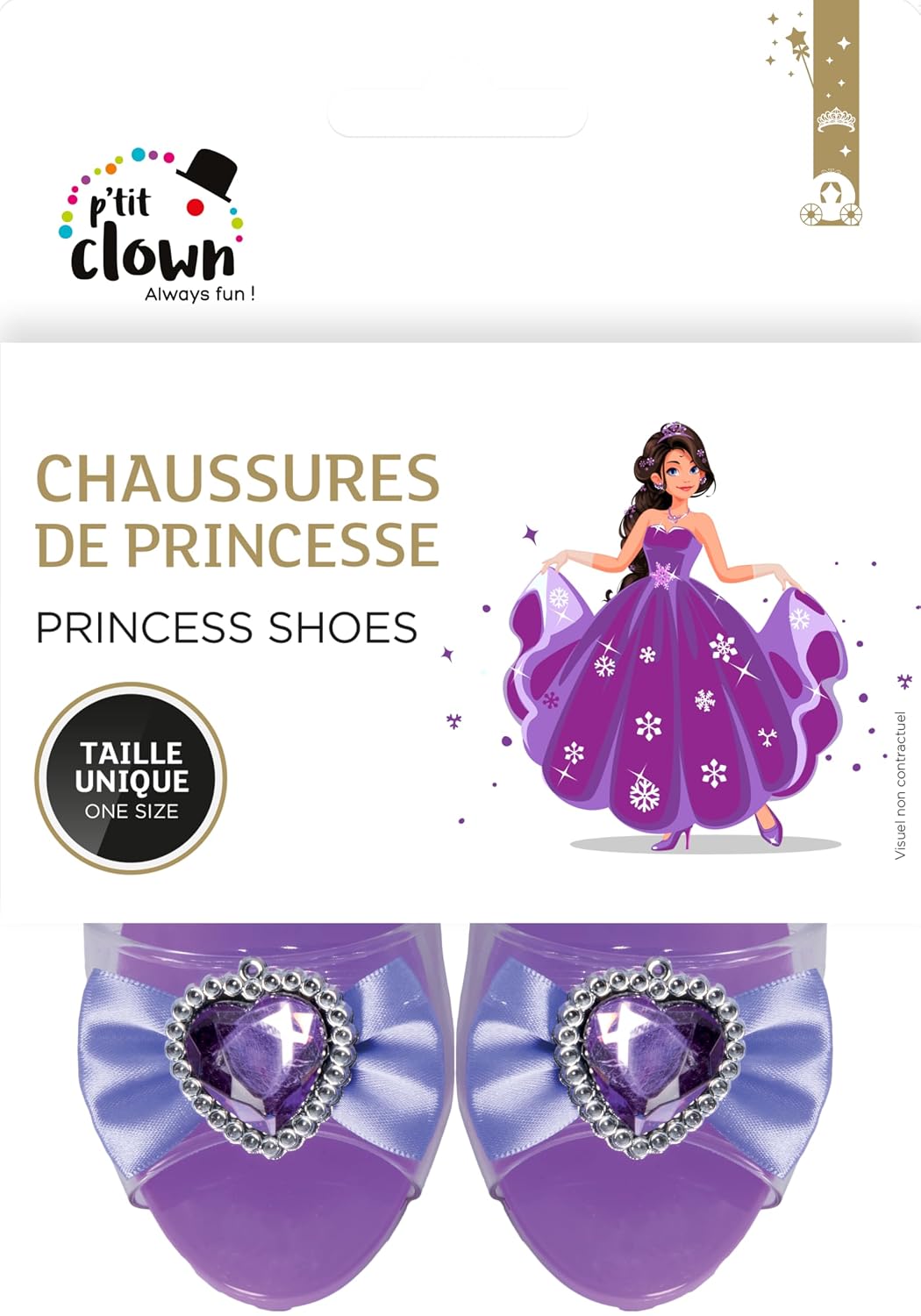 P’TIT CLOWN — Mules à Talons de Princesse Enfant Violet – Image 4