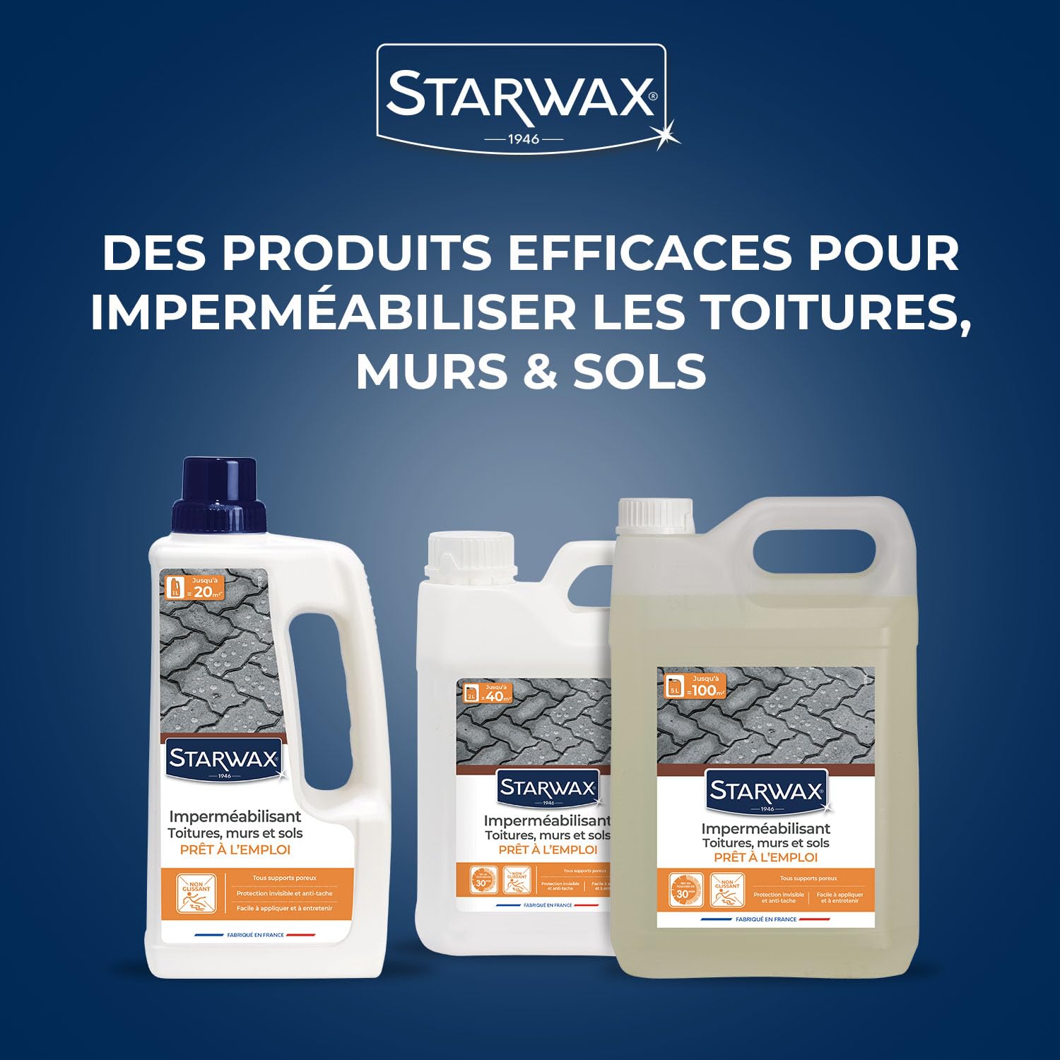 STARWAX — Imperméabilisant toitures, murs et sols extérieurs 2L – Image 4