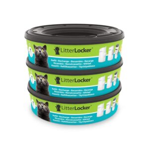LitterLocker Lot de 3 recharges Rondes Compatible avec la Poubelle II et la Poubelle Design