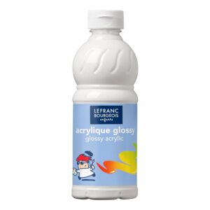Lefranc Bourgeois - Acrylique liquide brillante Glossy pour enfants- 500ml Blanc