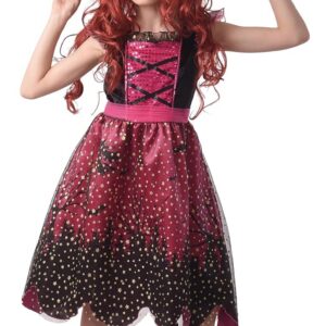 P'TIT CLOWN - Costume Sorcière Enfant - Rose - Déguisement Parfait pour Halloween, Fêtes Costumées et Évènements à Thème (10-12 ans)