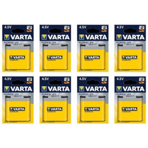 VARTA Lot de 8 Blisters x 1 Pile Plate Zinc-Carbon Superlife 4.5V 3R12